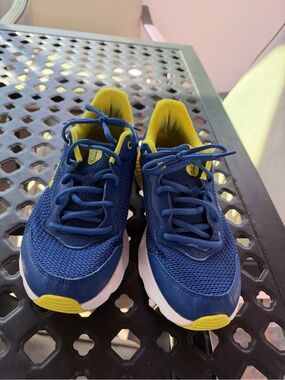 Under Armour Kids Navy and Yellow Athletic Sneakers